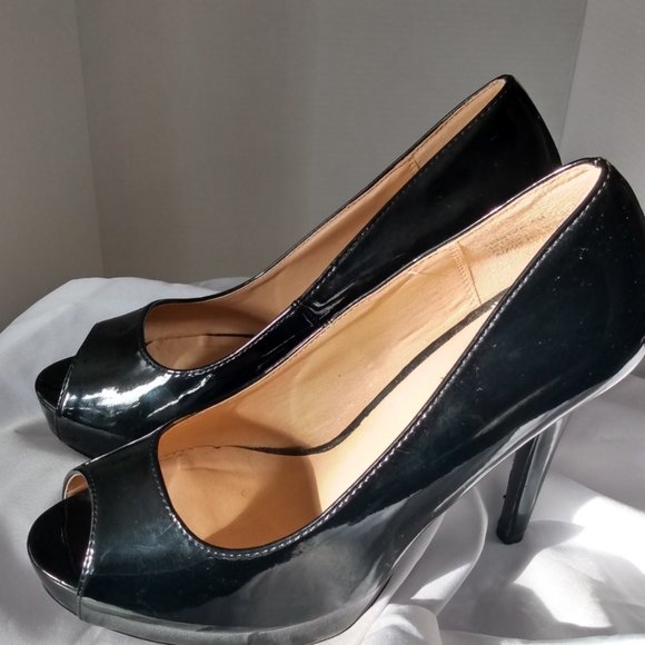 DIBA LONDON WOMEN'S PATENT LEATHER STILLETTO HIGH HEEL SHOES SIZE 9.5 - Picture 7 of 8